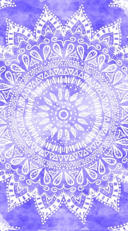 hoesje Bohemian Flower Mandala in purple