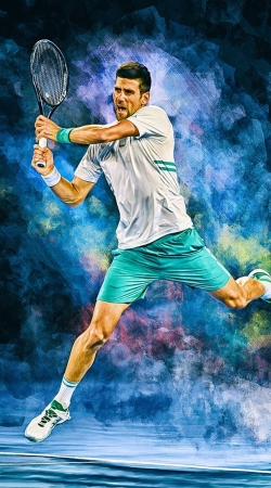 hoesje Djokovic Painting art