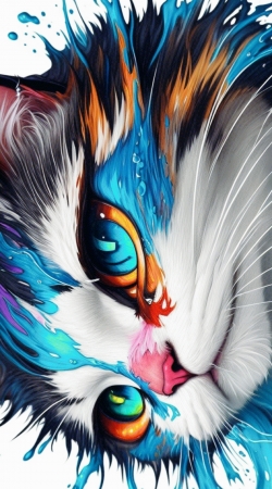 hoesje Eyes Cat Watercolor