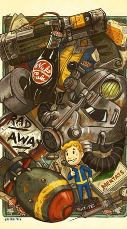 hoesje Fallout Painting Nuka Coca