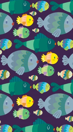 hoesje Fish pattern