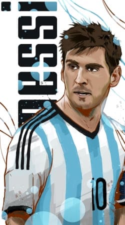 hoesje Football Legends: Lionel Messi World Cup 2014
