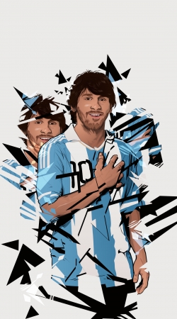 hoesje Football Legends: Lionel Messi Argentina