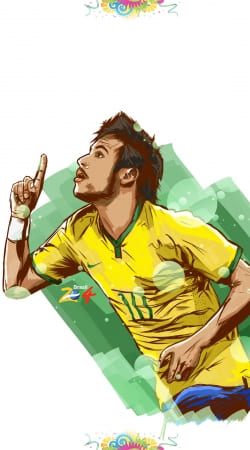 hoesje Football Stars: Neymar Jr - Brasil