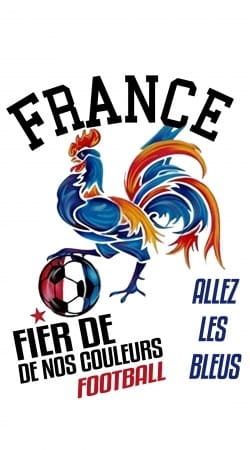 hoesje France Football Coq Sportif Fier de nos couleurs Allez les bleus