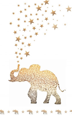 hoesje Gatsby Gold Glitter Elephant