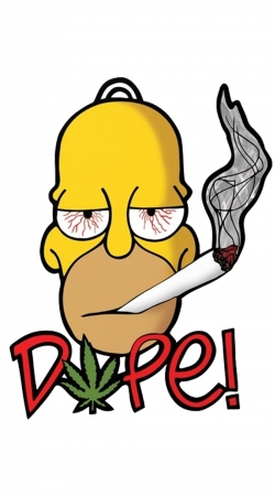 hoesje Homer Dope Weed Smoking Cannabis
