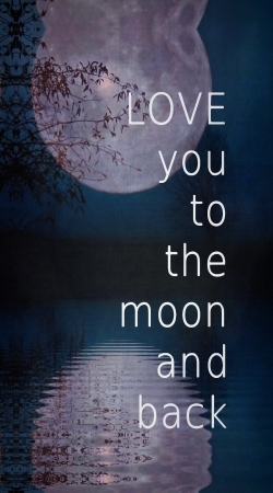 hoesje I love you to the moon and back