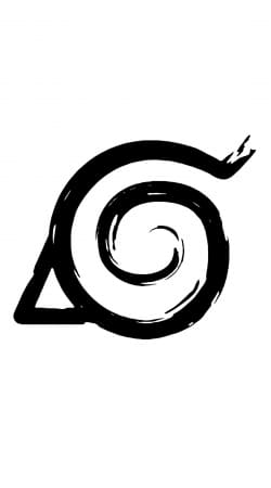 hoesje Konoha Symbol Grunge art