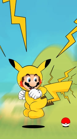 hoesje Mario mashup Pikachu Impact-hoo!