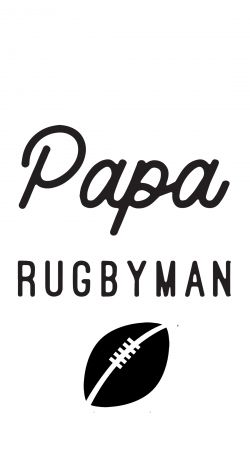 hoesje Papa Rugbyman