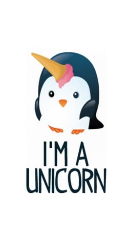hoesje Pingouin wants to be unicorn