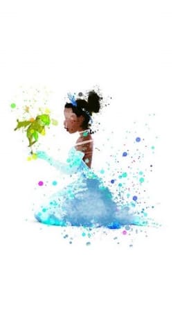 hoesje Princess Tiana Watercolor Art