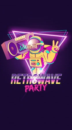 hoesje Retrowave party nightclub dj neon