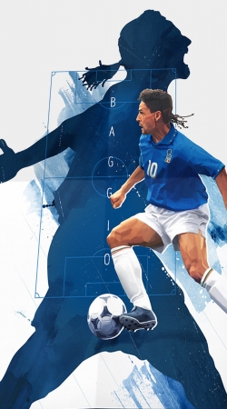 hoesje Roberto Baggio Italian Striker