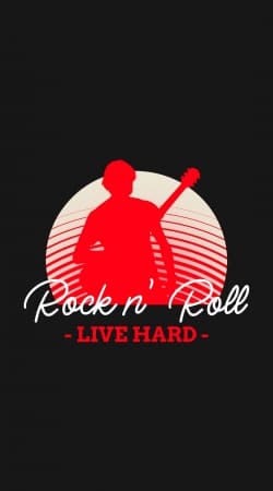 hoesje Rock N Roll Live hard