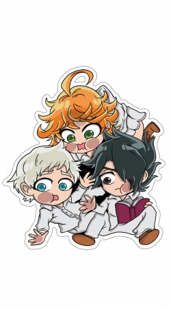 hoesje The Promised Neverland Emma Ray Norman Chibi