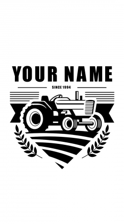 hoesje Tractor Farm Logo Custom