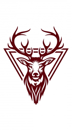hoesje Vintage deer hunter logo