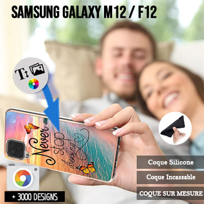 Softcase Samsung Galaxy M12 / F12 met foto's baby