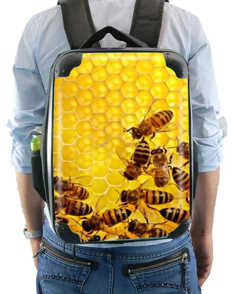  Bee in honey hive voor Rugzak