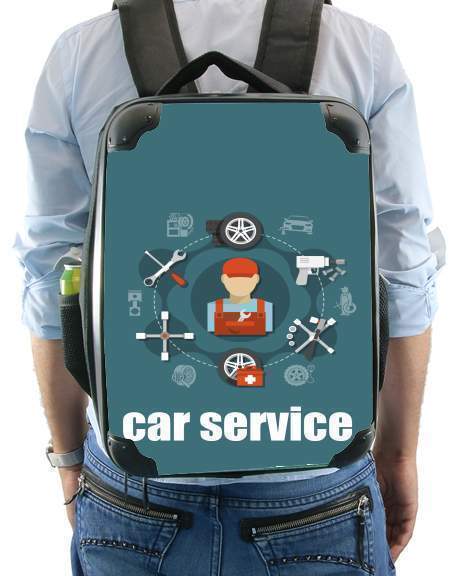  Car Service Logo voor Rugzak