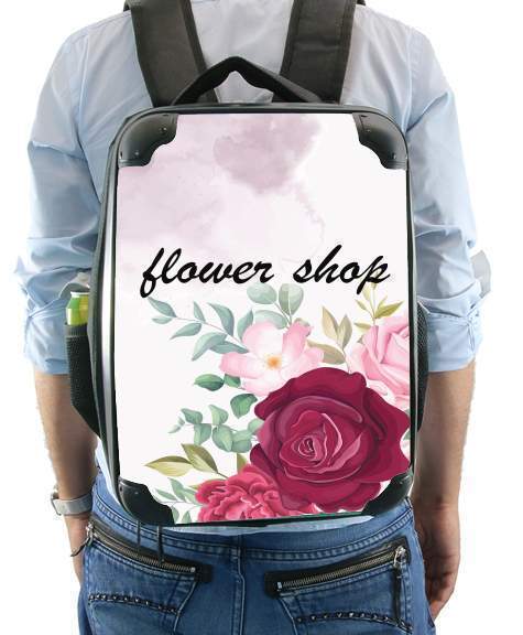  Flower Shop Logo voor Rugzak