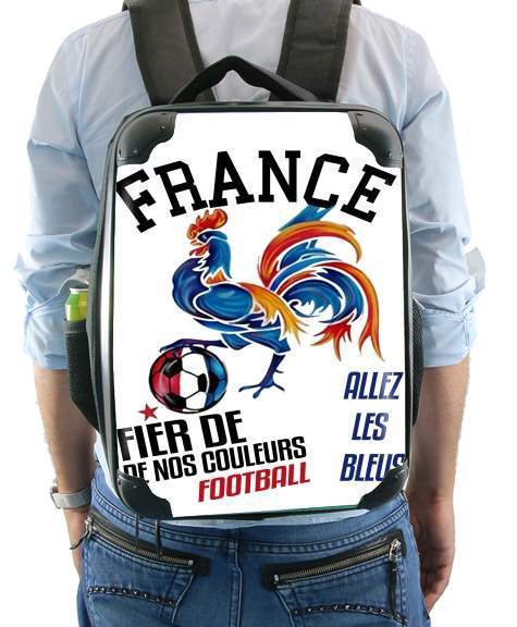  France Football Coq Sportif Fier de nos couleurs Allez les bleus voor Rugzak