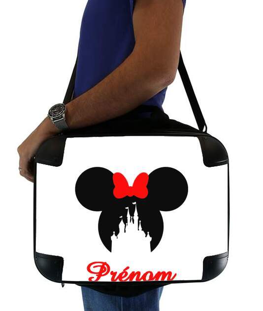  castle Minnie Face with custom name voor Laptoptas