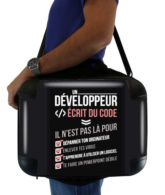  Un developpeur ecrit du code Stop voor Laptoptas