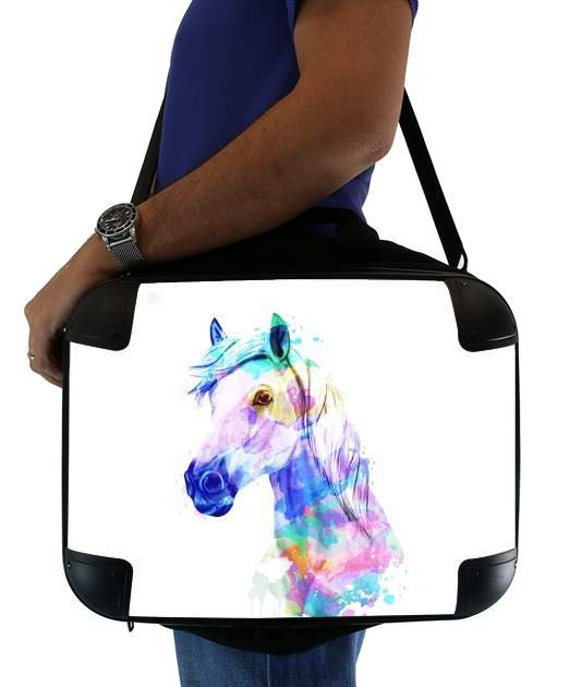  watercolor horse voor Laptoptas