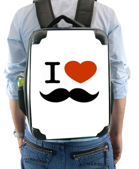  I love Moustache voor Rugzak