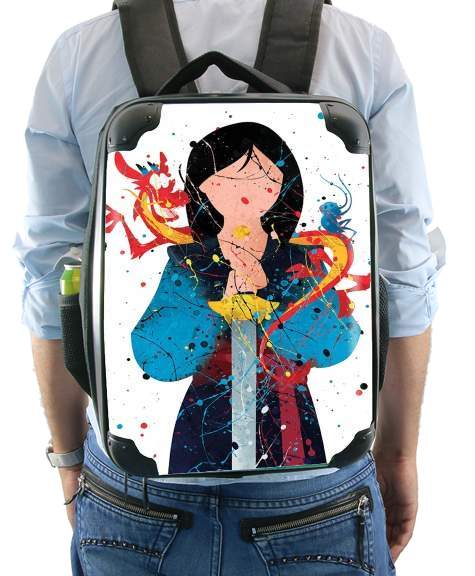  Mulan Princess Watercolor Decor voor Rugzak