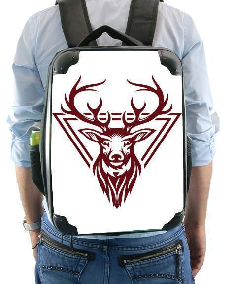  Vintage deer hunter logo voor Rugzak