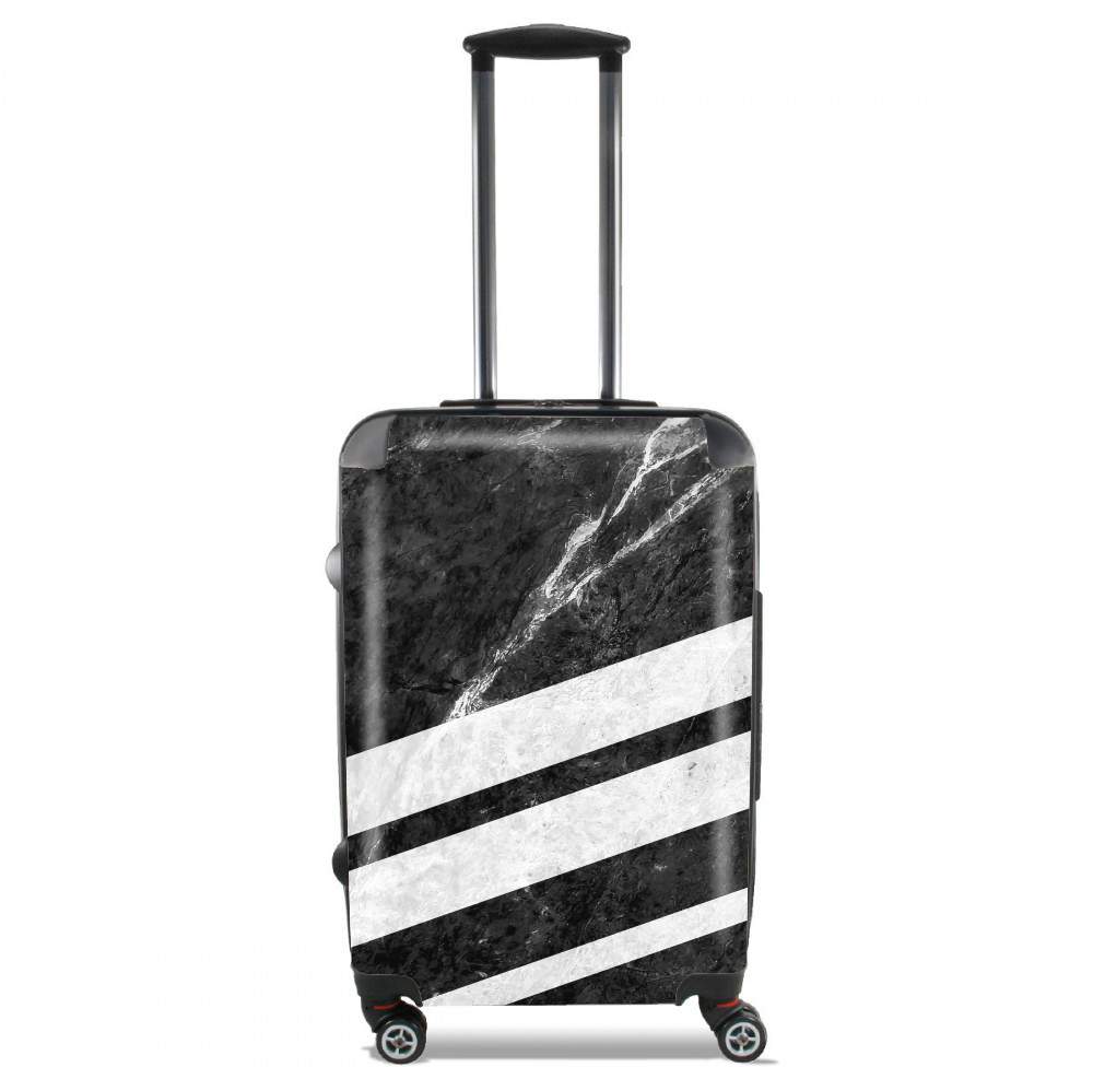 Black Striped Marble voor Handbagage koffers
