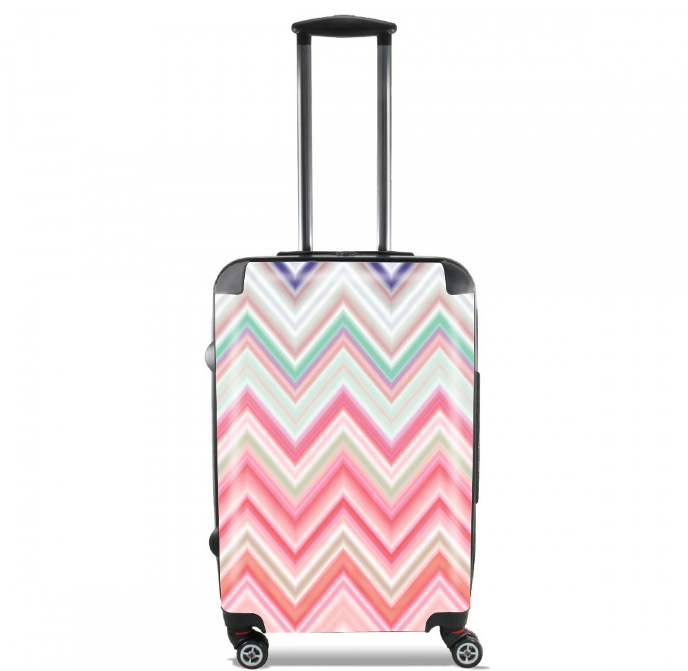  colorful chevron in pink voor Handbagage koffers