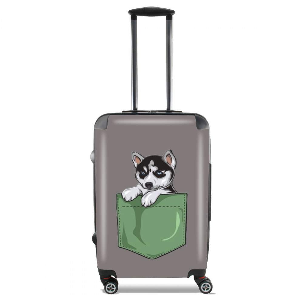  Husky Dog in the pocket voor Handbagage koffers