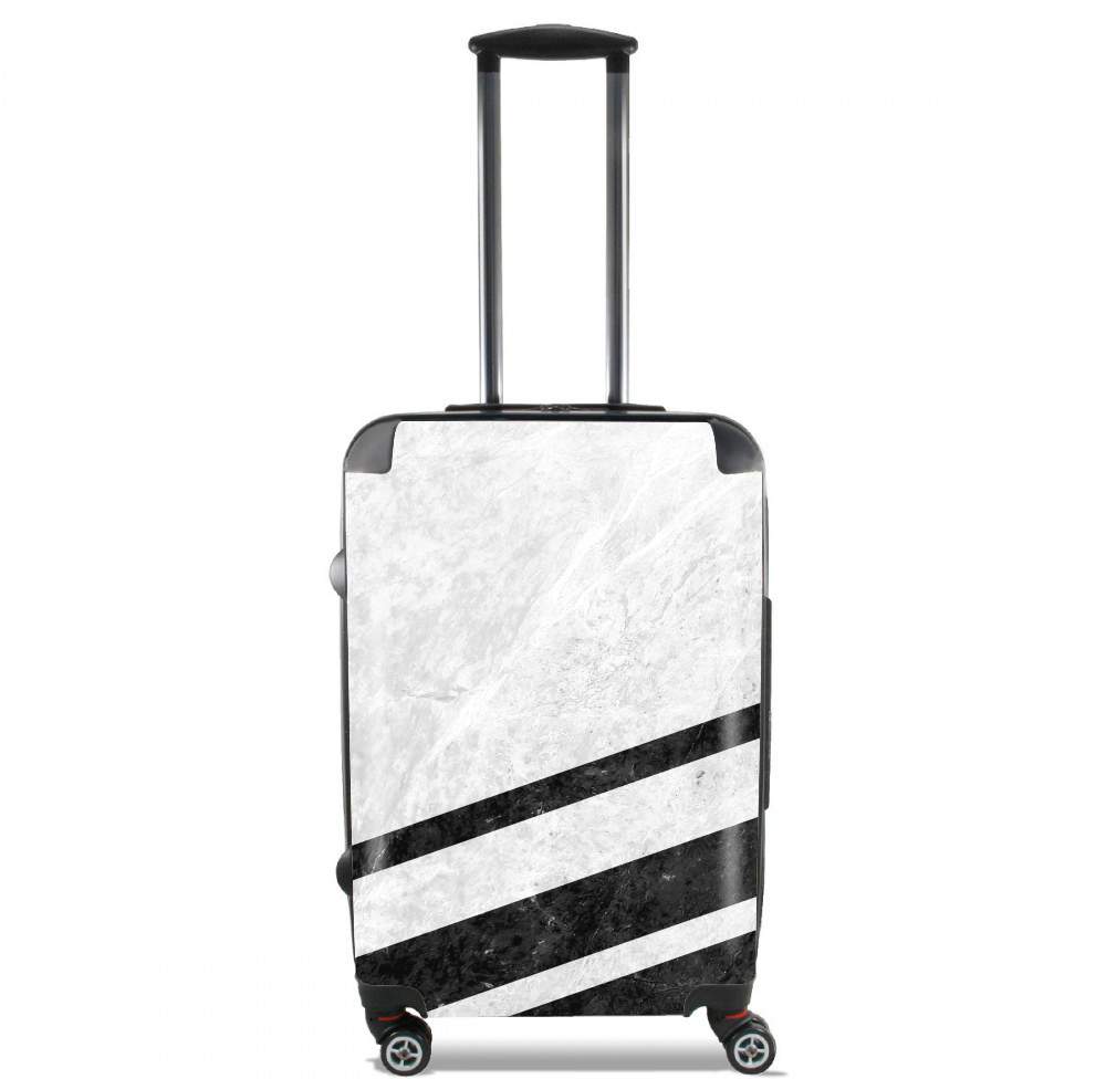  White Striped Marble voor Handbagage koffers